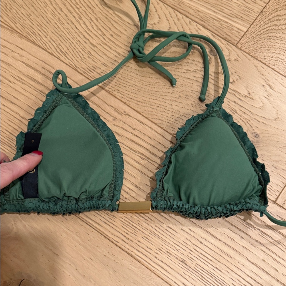 Forest Green Textured Bikini Set - Picture 5 of 7